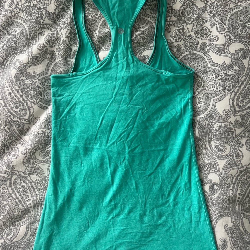 Lululemon Athletica Blue Fitted racer back Tank Top